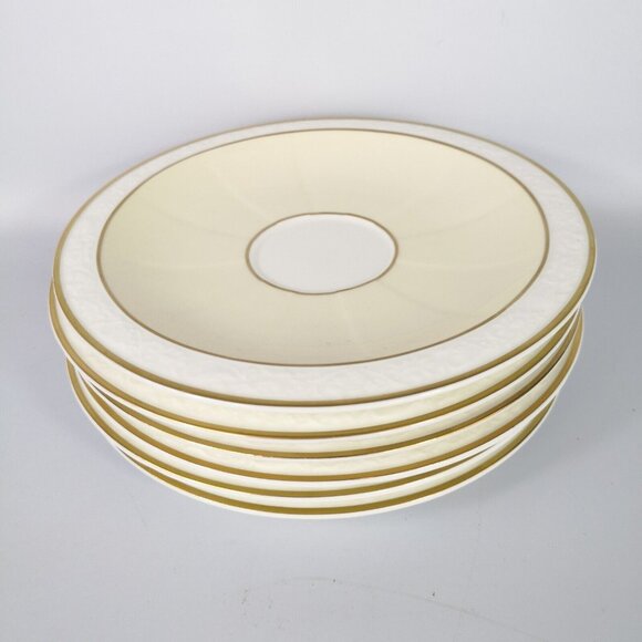 VINTAGE Villeroy & Boch IVOIRE Saucers Germany Replacements pattern VILIVO MINT - Picture 3 of 3